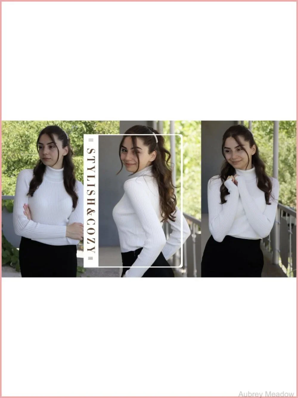 Zeagoo Women's Turtleneck Sweater Ribbed Slim Fit Long Sleeve Pullover